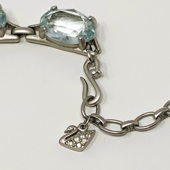 Swarovski Chunky Aqua Crystal Necklace - Picture 6 of 9